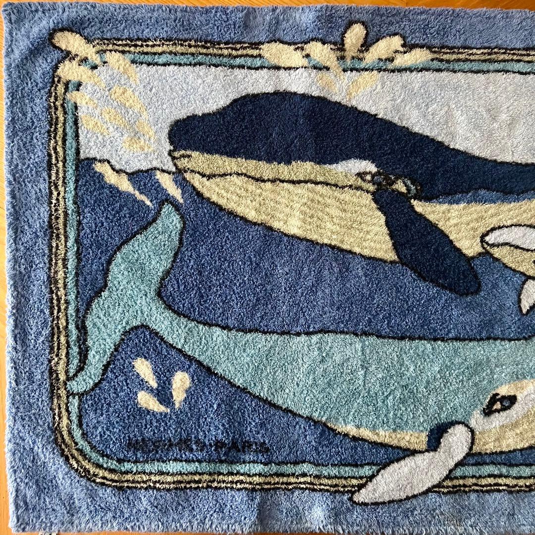 ⭐️超レア良品❗️HERMES エルメス/ビーチタオルクジラ柄/62×92❗️＆オマケ