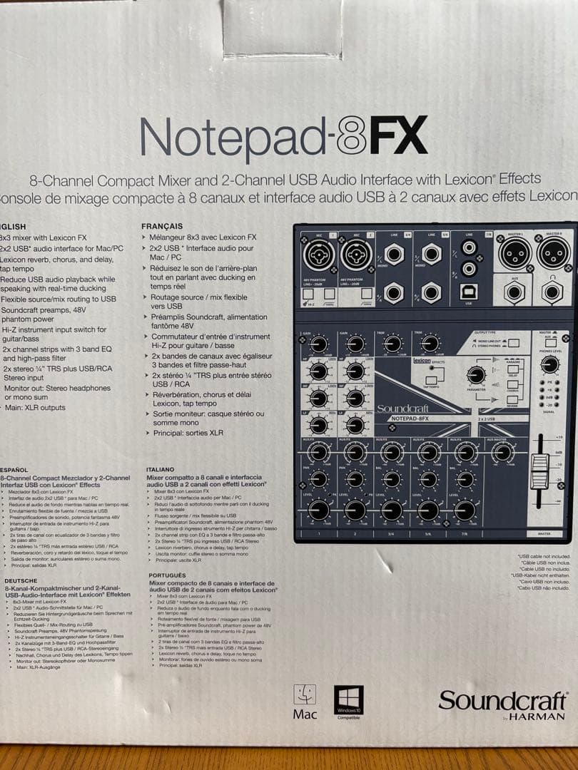 Soundcraft Notepad-8FX ミキサー　配信　録音　機材