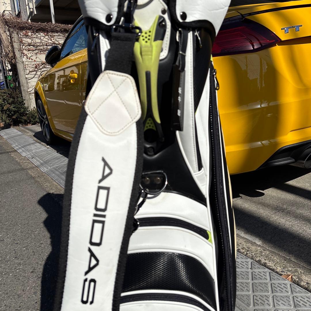 ADIDAS キャディバッグ 白/黒/黄緑　 値下げ