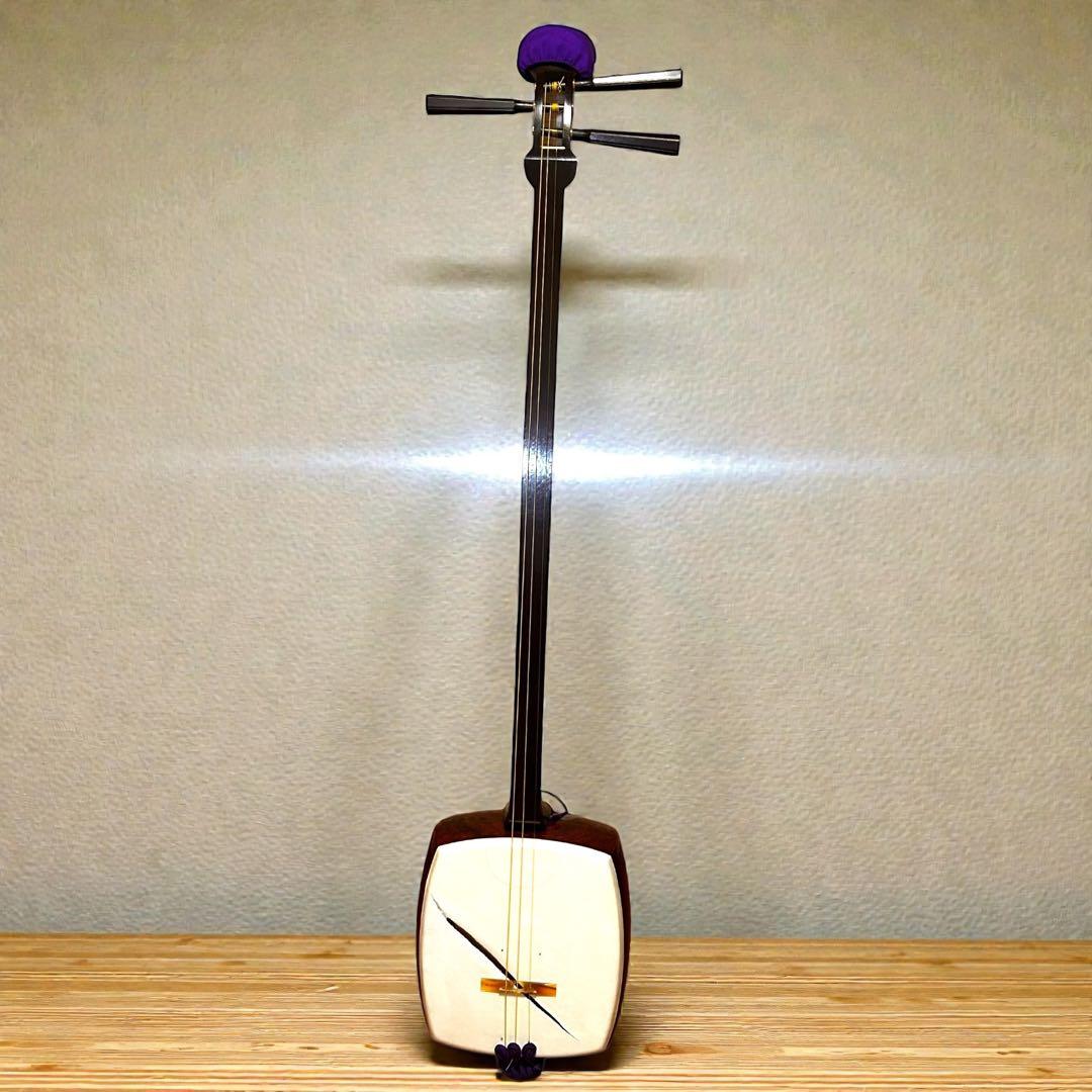 高級撥付き❣️重厚感✨ハードケース付き❣️長唄三味線 中棹 紅木 三味線 弦楽器