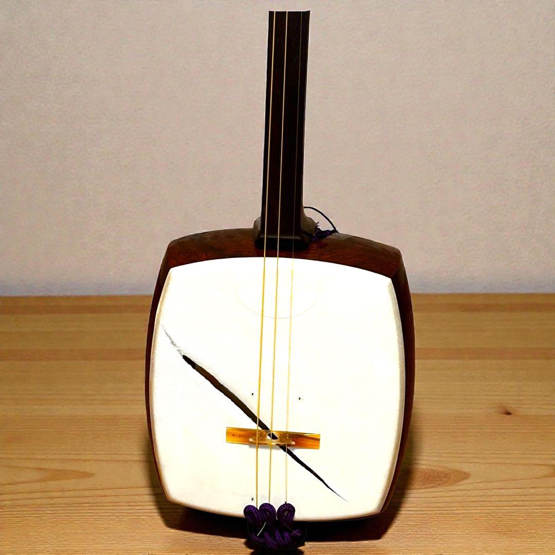 高級撥付き❣️重厚感✨ハードケース付き❣️長唄三味線 中棹 紅木 三味線 弦楽器