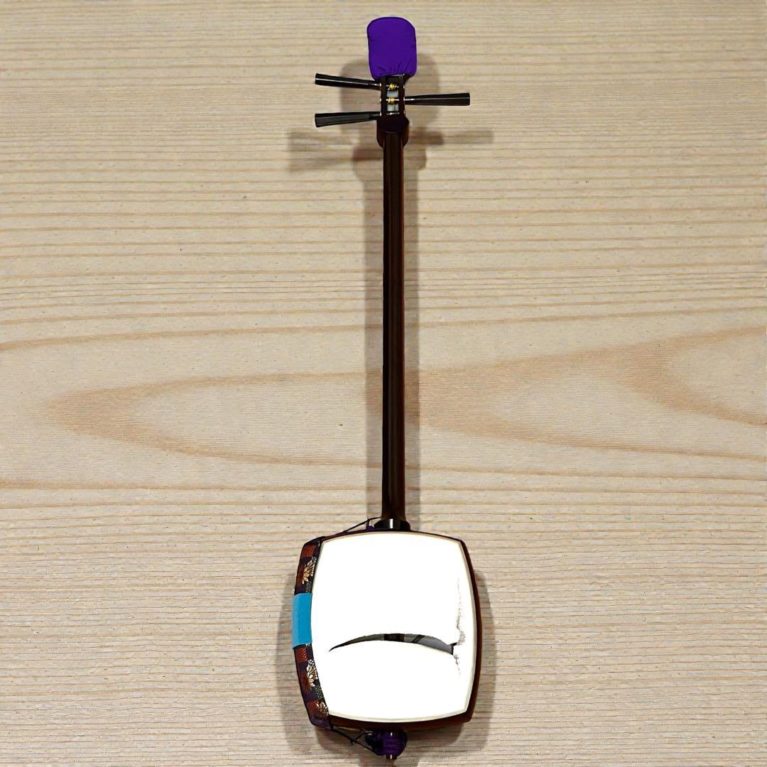 高級撥付き❣️重厚感✨ハードケース付き❣️長唄三味線 中棹 紅木 三味線 弦楽器