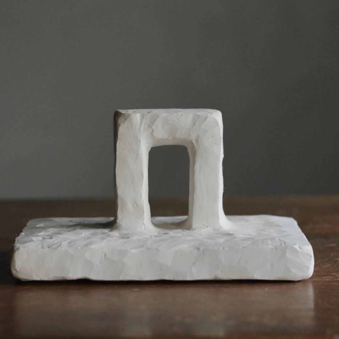 石塑粘土 立体作品 「死者の門」 現代美術 sculpture オブジェ