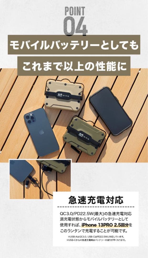 【新品未開封】WAQ LED LANTERN 2 カモフラ柄