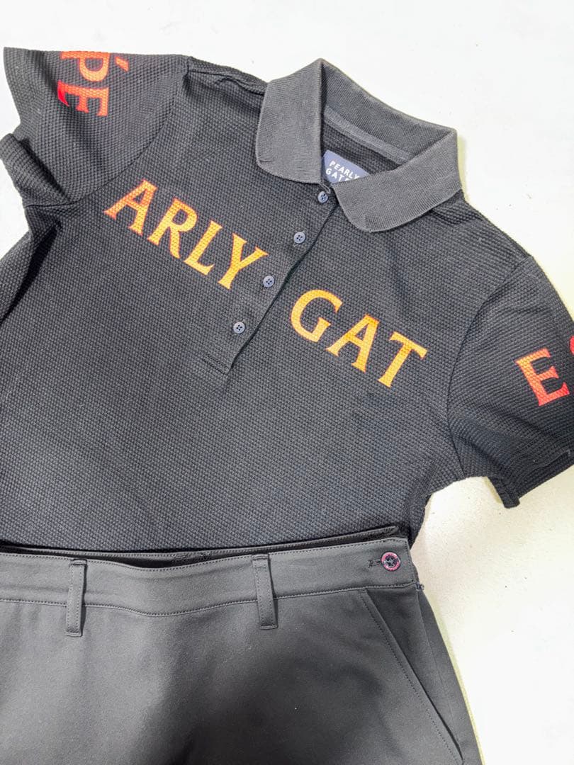 （超美品）パーリーゲイツ、メゾンロゴシリーズ、セットアップ、サイズ上0、下1