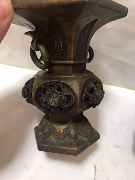 香爐古銅製「中尾貞宗製造」時代物古美術品，書房置物