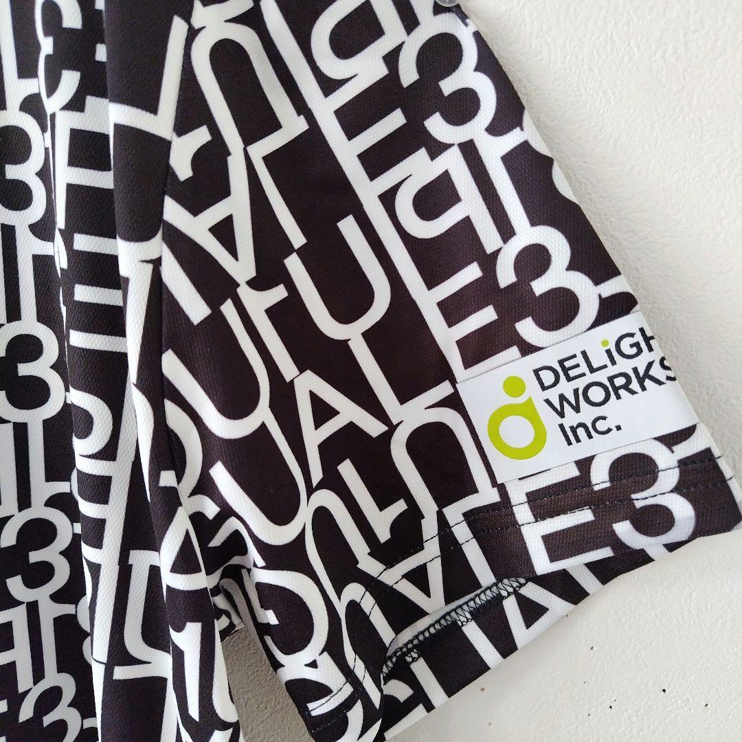 【美品】1PIU1UGUALE3 GOLF ロゴ ポロシャツ 半袖 XL 白黒