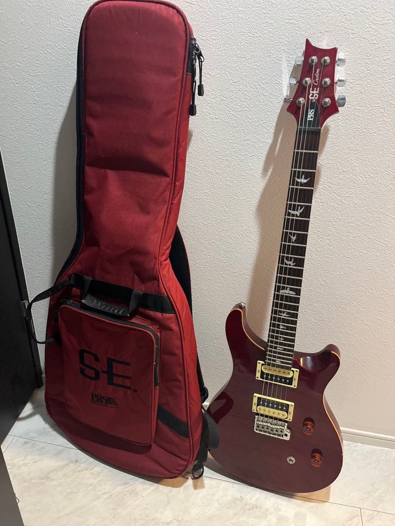 PRS SE エレキギター ワインレッド ギターケース付き