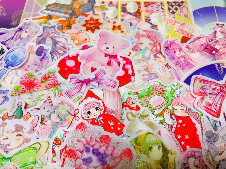 可愛いい❤️❤️人物マステフレークシール( ⸝⸝•ᴗ•⸝⸝ )162