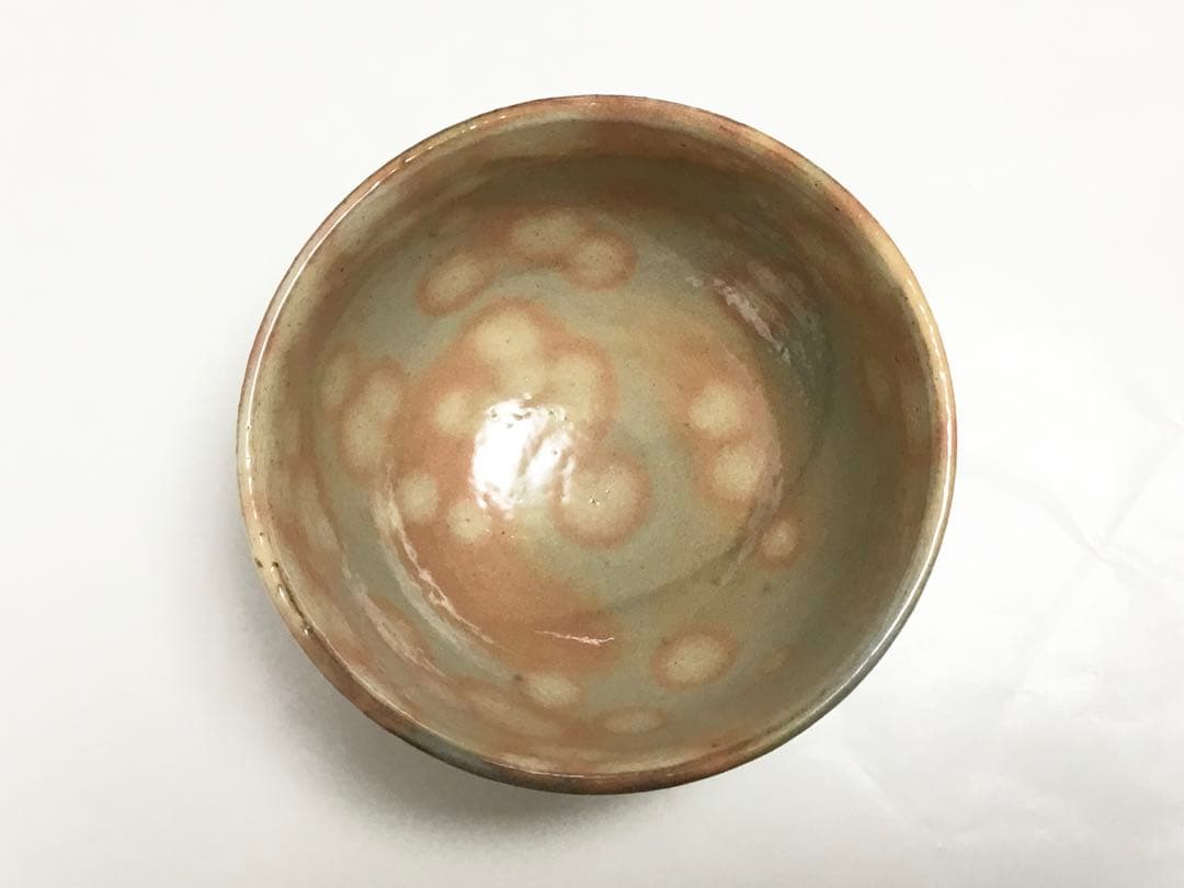 茶道具 古物品 茶碗 萩 粉引風 12代田原陶兵衛 木箱入