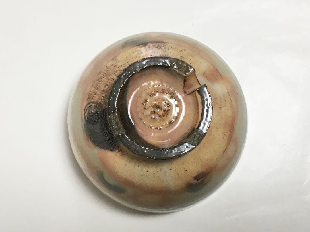 茶道具 古物品 茶碗 萩 粉引風 12代田原陶兵衛 木箱入