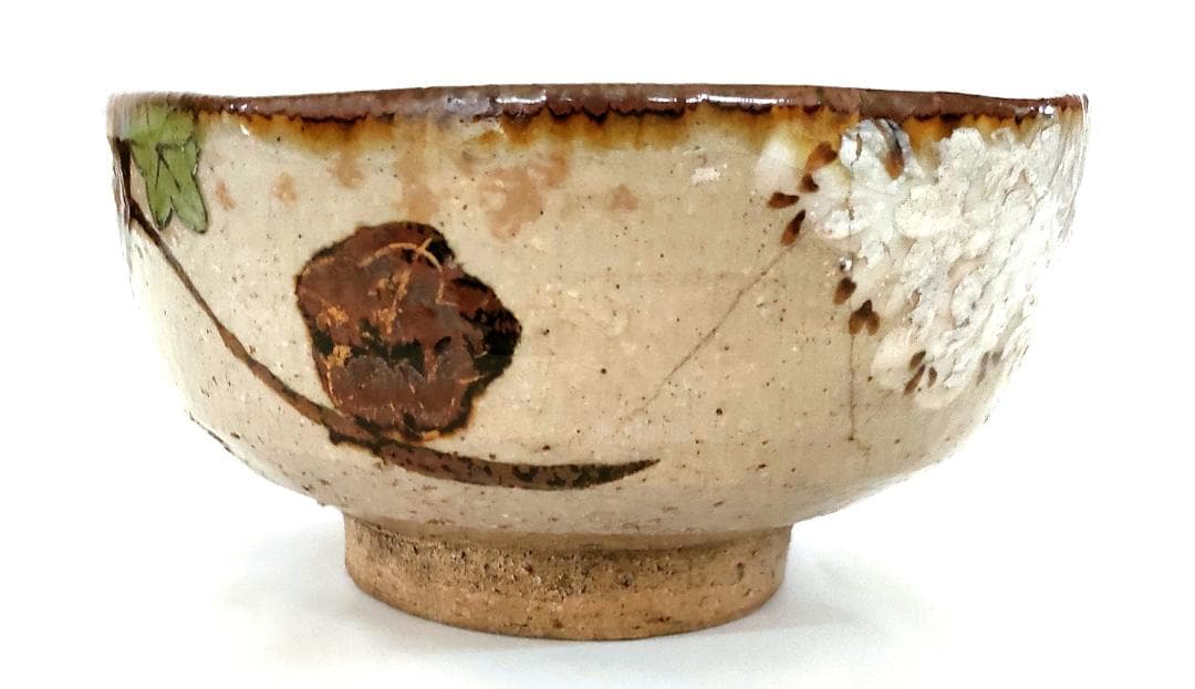 陶器 楓色絵図 五角形鉢 Ab-181