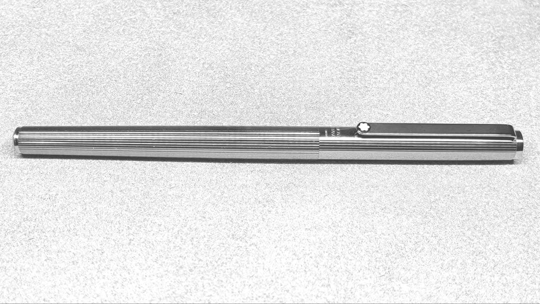 【希少 美品】モンブラン S-ライン 万年筆 シルバー 純正コンバーター付