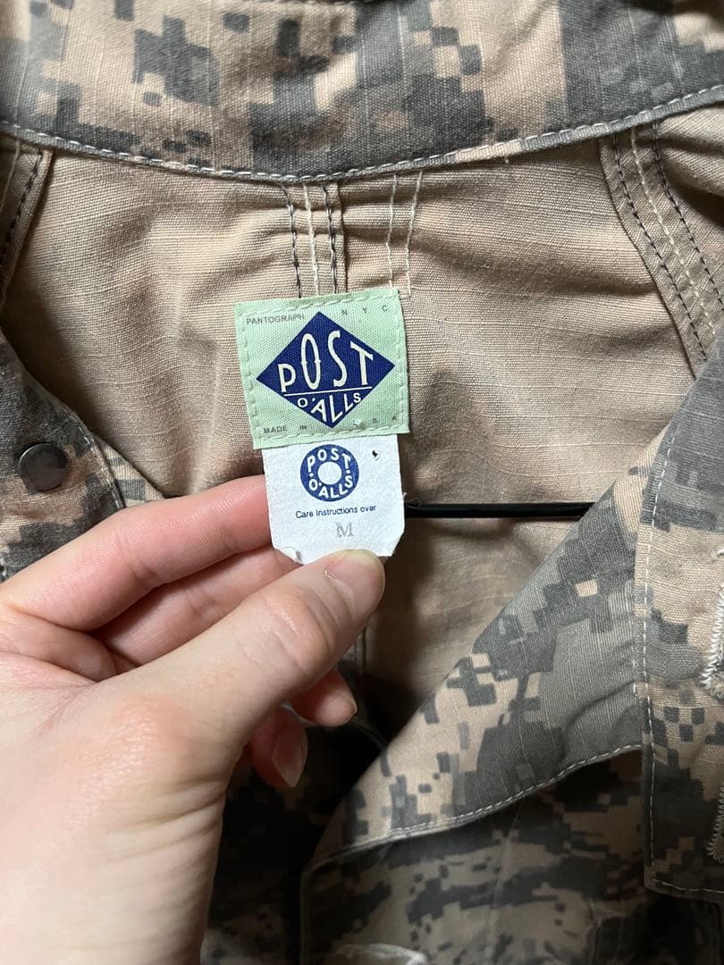 POST ALL 迷彩　カバーオール Mサイズ