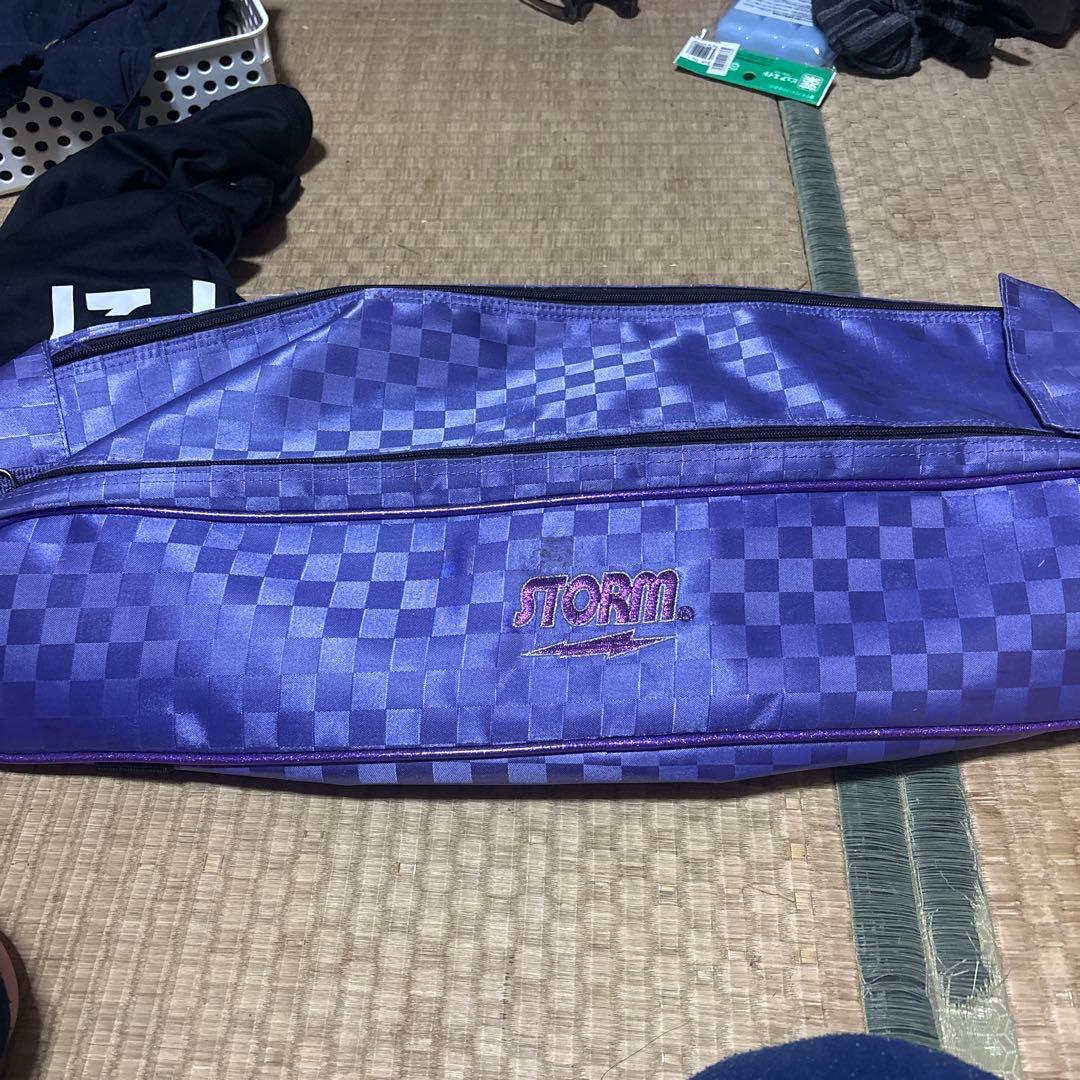 STORM ボウリング用バッグ 紫 チェック柄