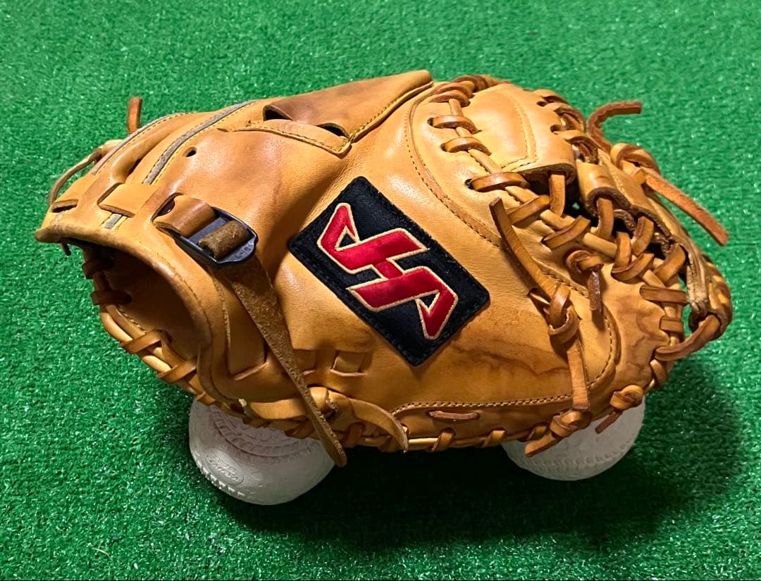 軟式 少年野球 キャッチャーミット ハタケヤマ HATAKEYAMA イエロー