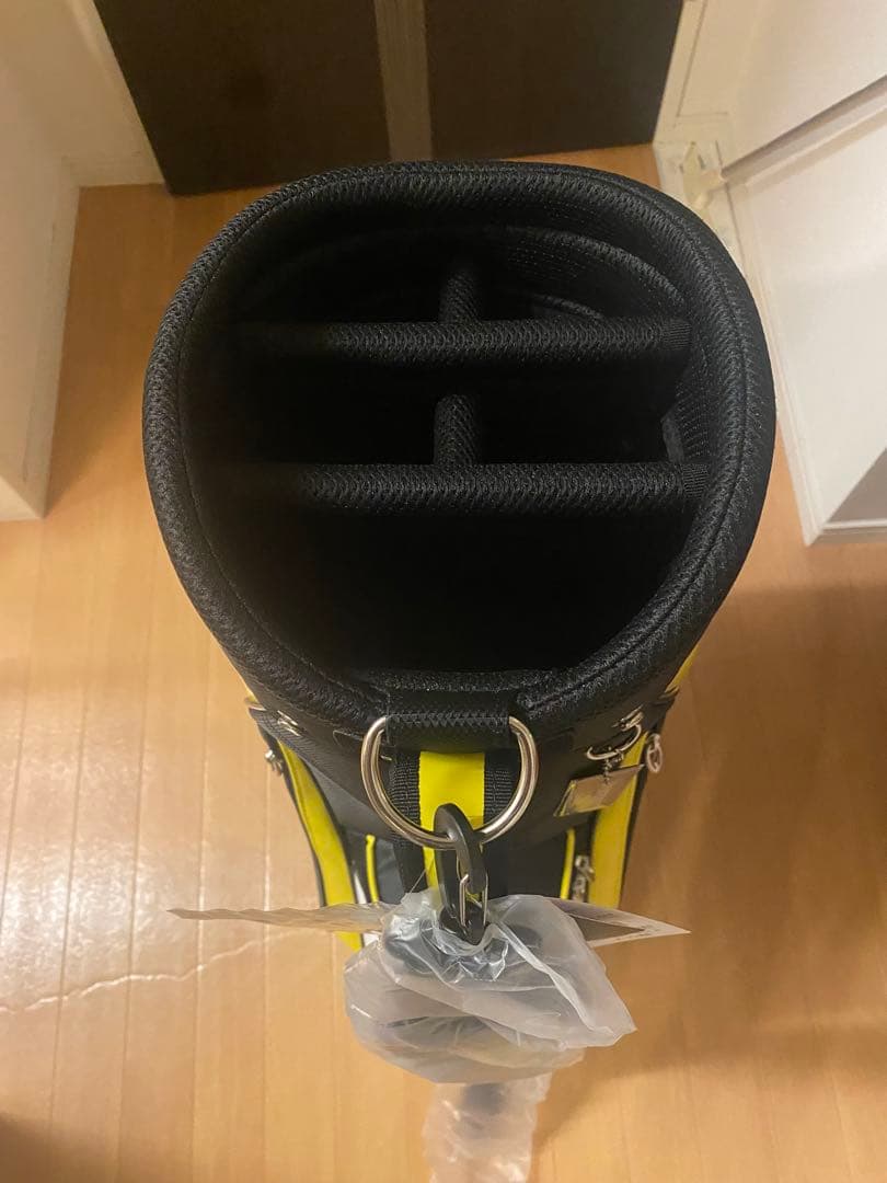 【未使用】BRIDGESTONE キャディバッグ 、ブラック イエロー 9型