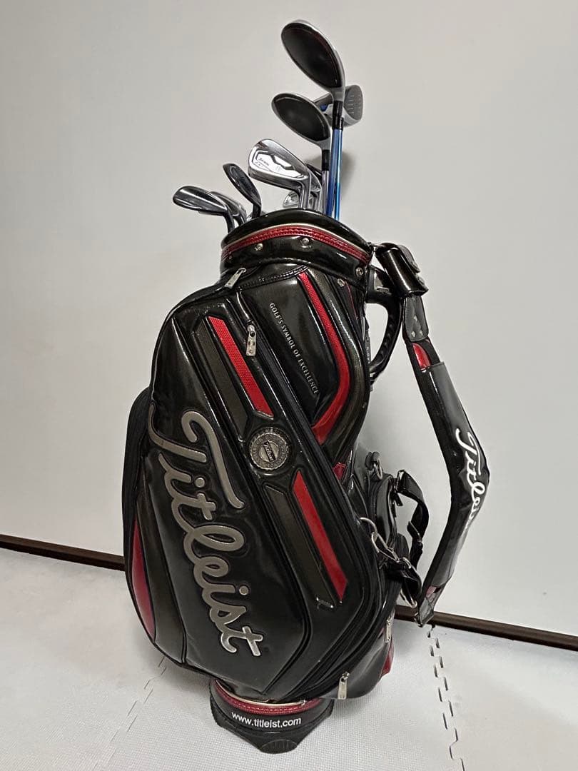 Titleist キャディバッグ 黒 赤