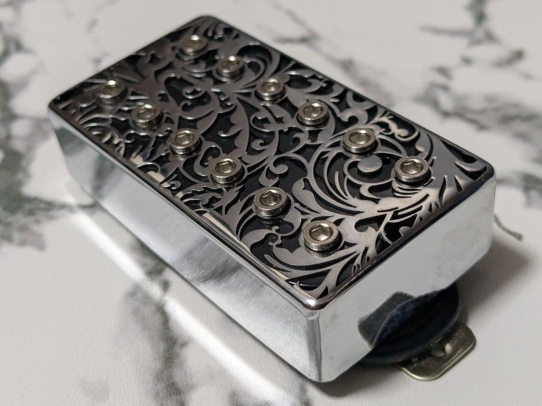 アルニコV 　白銅プレート　4芯　 ヘクサポールピース　装飾カバー　ハムバッカー