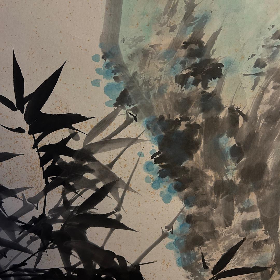 唐逸 鶏図 掛軸 中国古美術 書画QS-6