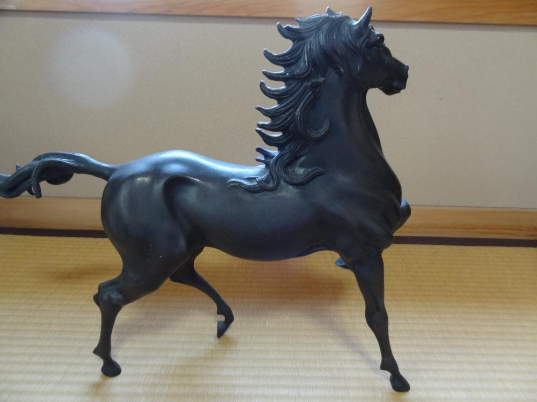 かとちゃん　真鍮製　中島宏作　馬　ブロンズ像在銘　オブジェ　重量9.9㎏