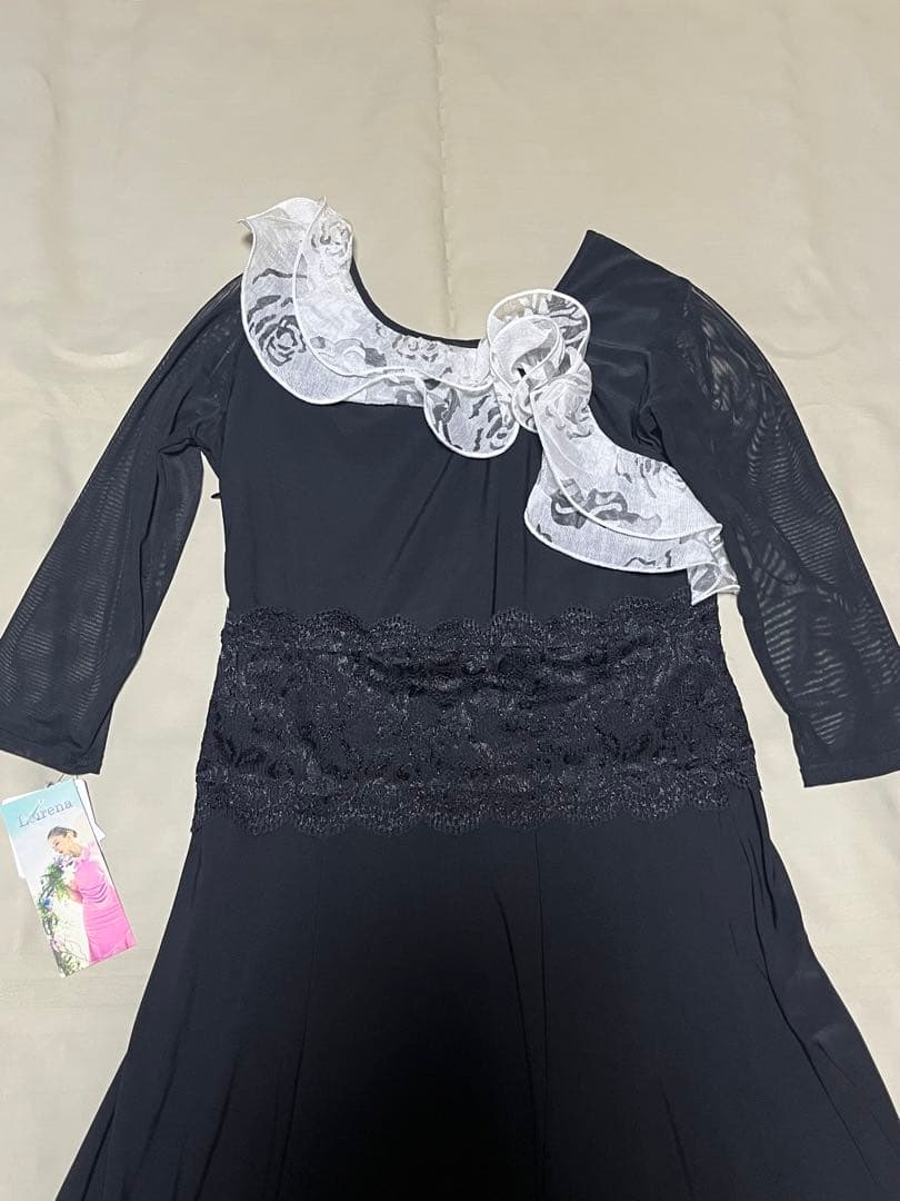 新品　レイリーナ Leirena 社交ダンス ワンピース ブラック フリーサイズ