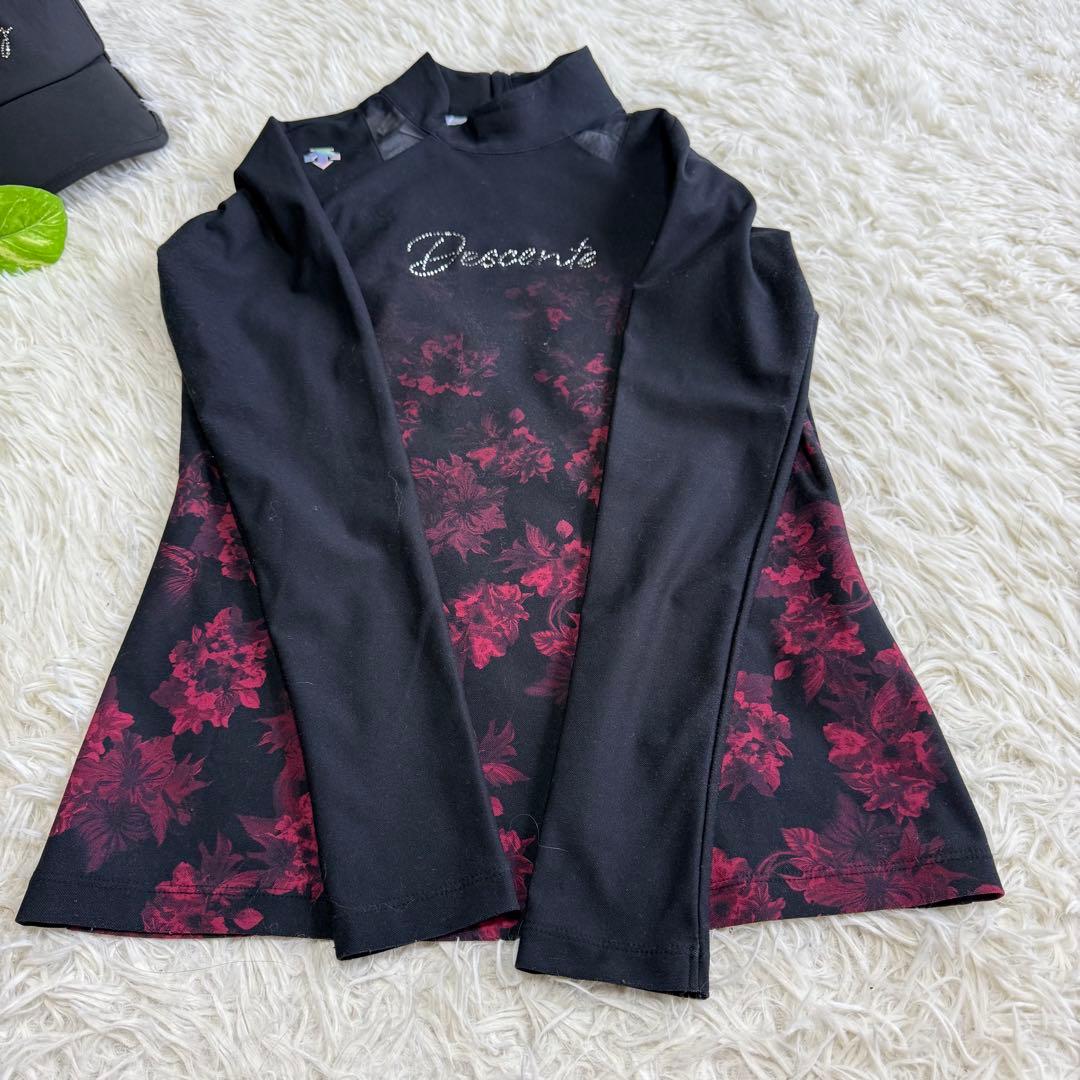 【デサントゴルフリュクス】美品 モックネック 高級ライン Sサイズ レディース