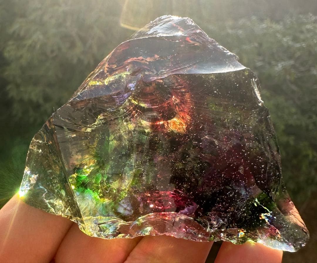 1点物レインボーアンダラクリスタル西ジャワ島マルチカラー高次元ヒーリング瞑想覚醒