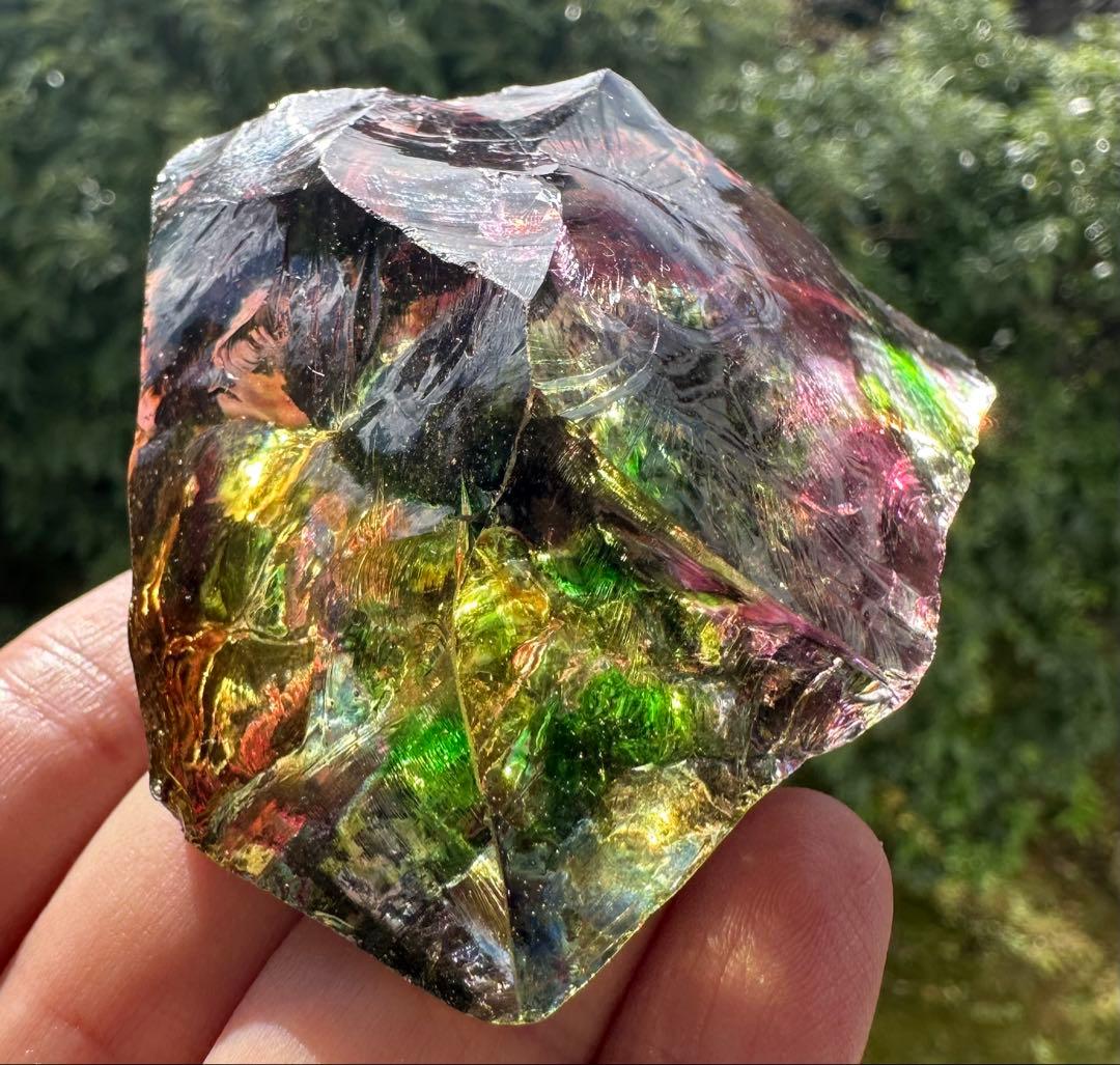 1点物レインボーアンダラクリスタル西ジャワ島マルチカラー高次元ヒーリング瞑想覚醒