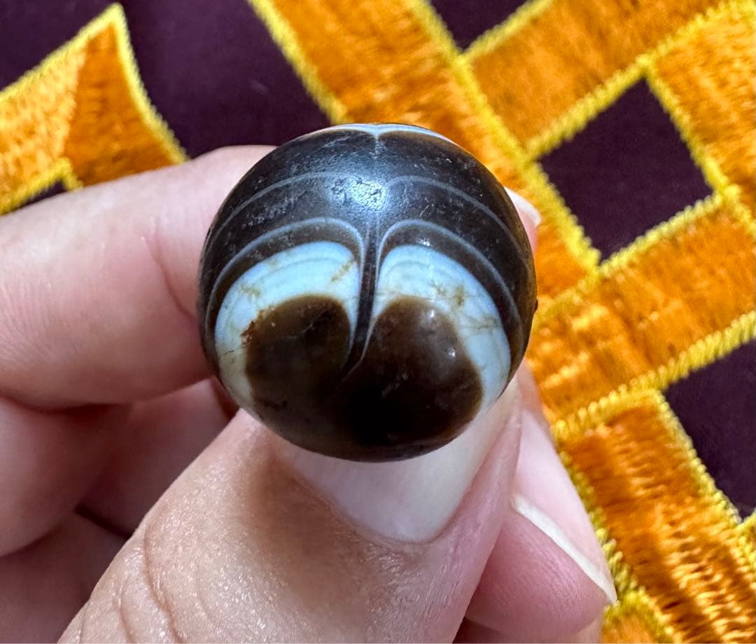チベットアンティーク羊眼天珠ルックミー　貴重　お守り