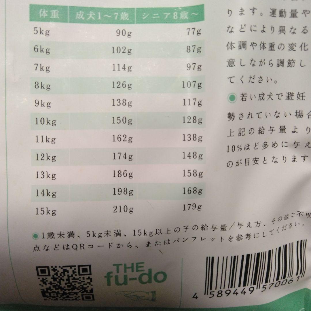 THE fu-do ドッグフード 一キロ入り、5袋