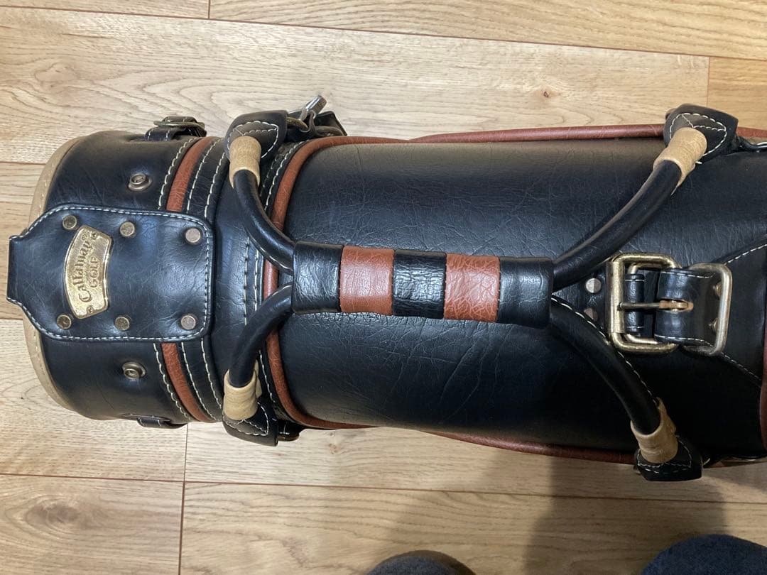 キャロウェイ キャディバッグ《8.5型》カート 3分割 ブラック レザー