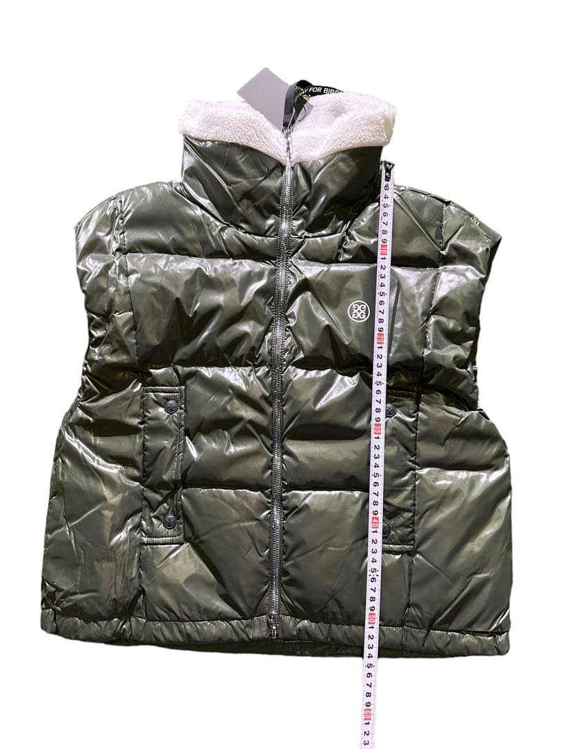 G/FORE韓国ジーフォアレディースダウンショートベストsizeLカーキー