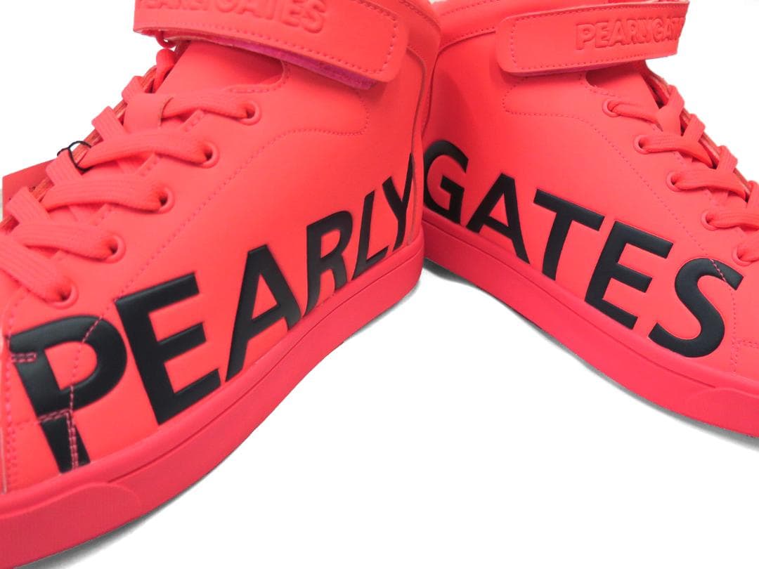 展示品●パーリーゲイツ●サイドロゴ　ミドルカット　スパイクシューズ　23.0cm