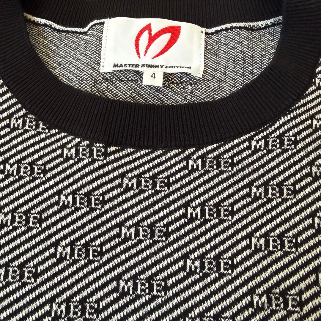 現行モデル　マスターバニー　ニット　総柄　黒　白　グレー　M〜L相当　4 美品