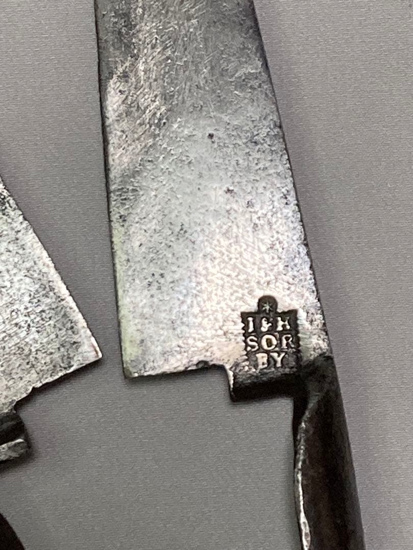 古道具　羊毛　毛刈りバサミ　特大ハサミ　鋏　ウール　羊　吊るされる羊の刻印