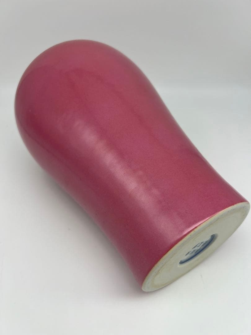 中国民国〜50年代の胭脂紅梅瓶唐物古美術品　江戸アンティーク骨董コレクション青磁