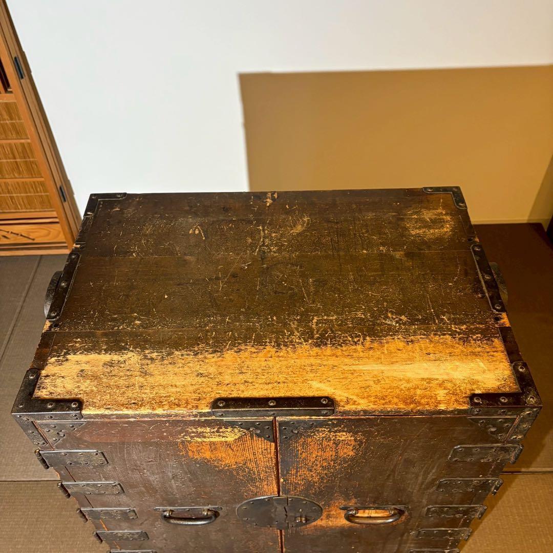 帳場箪笥　船箪笥 船金庫 古民具 箪笥 銭箱 銭函 時代箪笥 小箪笥 時代箱