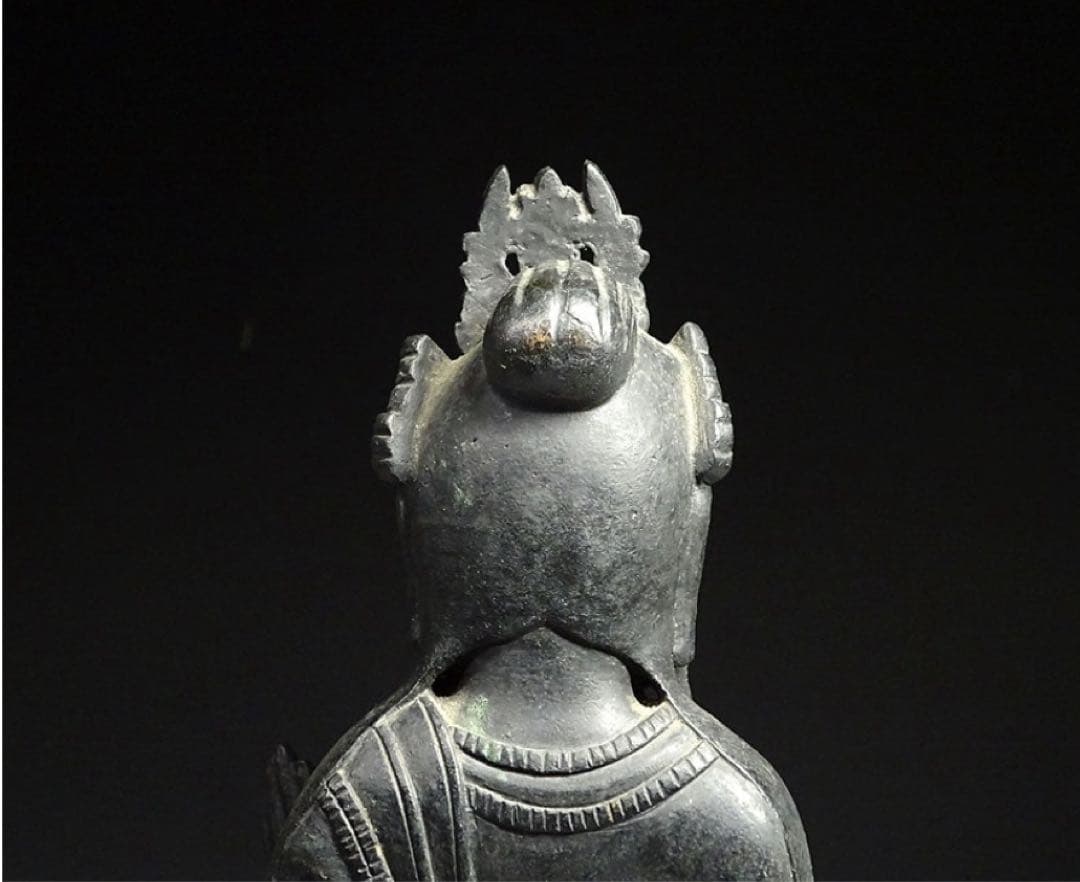 飛鳥 白鳳 金銅仏 観音菩薩立像 蓮華座 念持仏 仏像 仏教美術 骨董 古美術