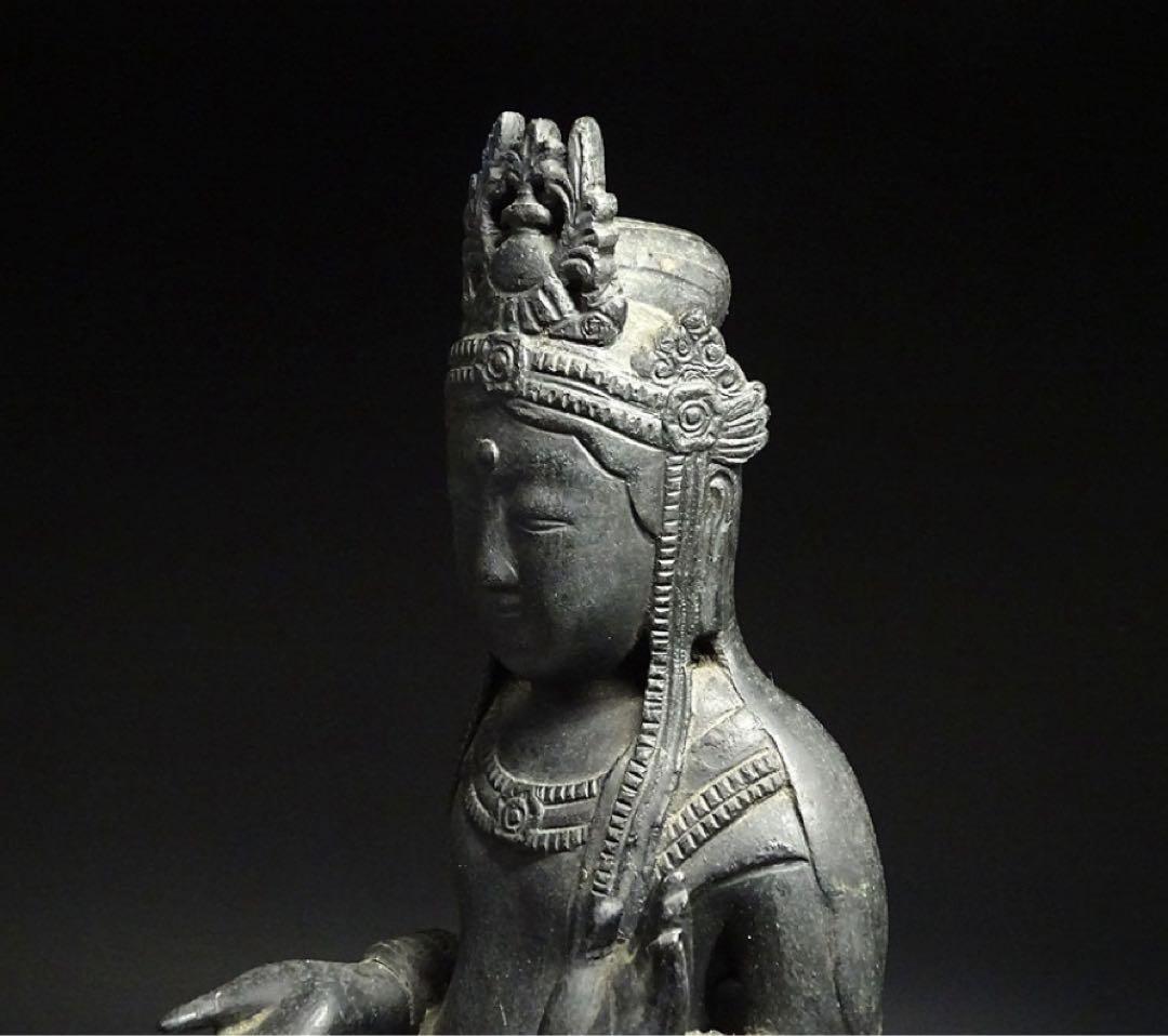 飛鳥 白鳳 金銅仏 観音菩薩立像 蓮華座 念持仏 仏像 仏教美術 骨董 古美術