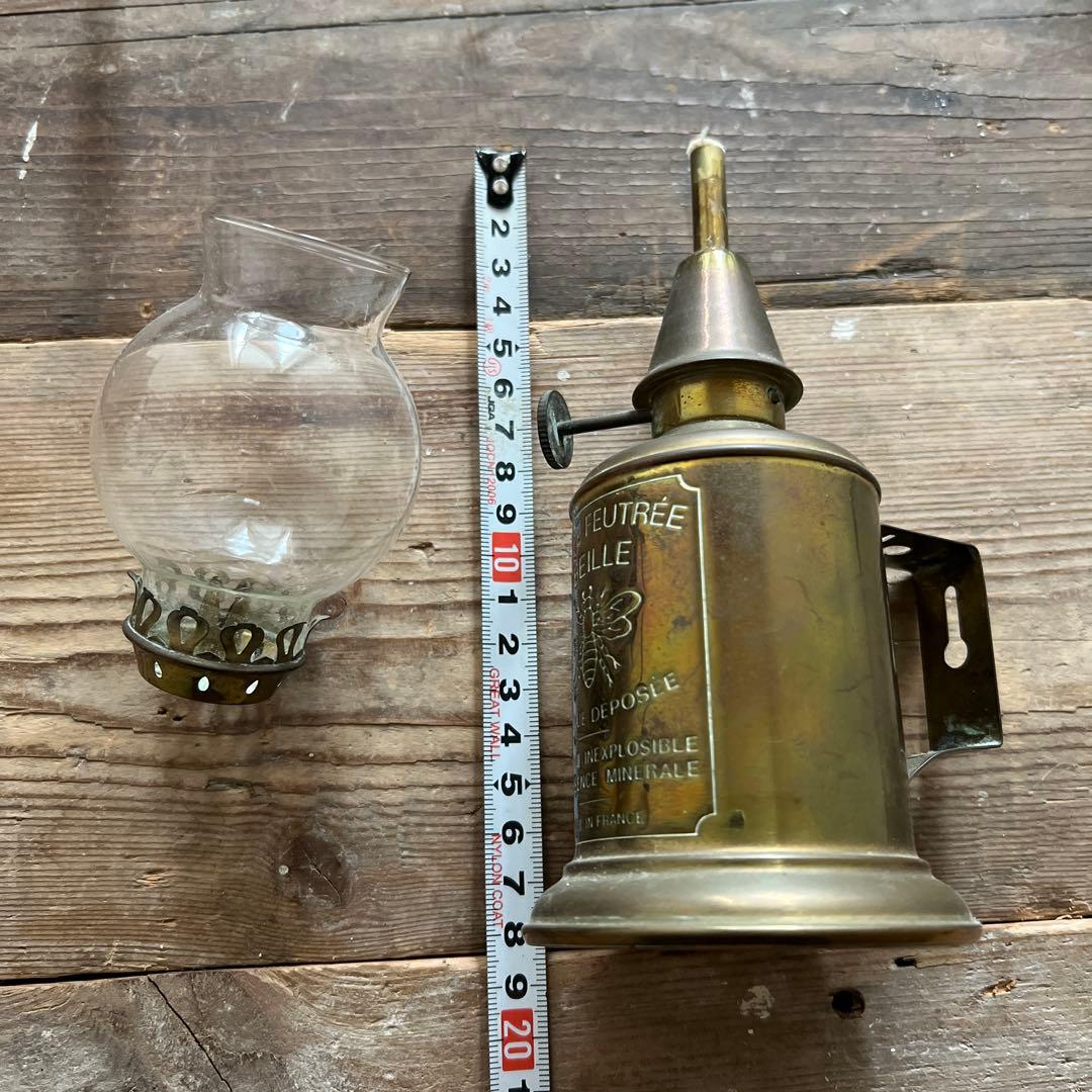 フランスの古いオイルランプ ヴィンテージ アンティーク