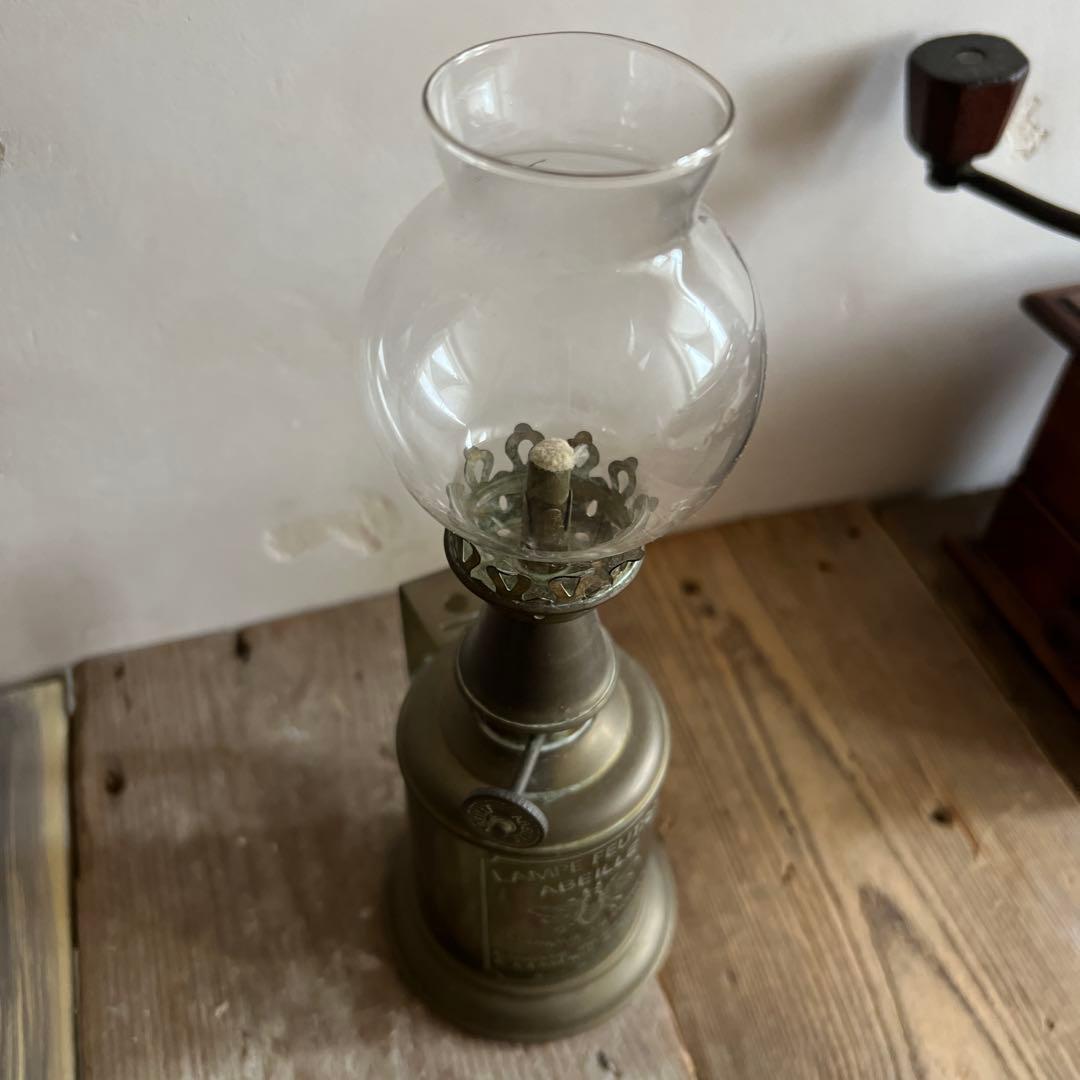 フランスの古いオイルランプ ヴィンテージ アンティーク