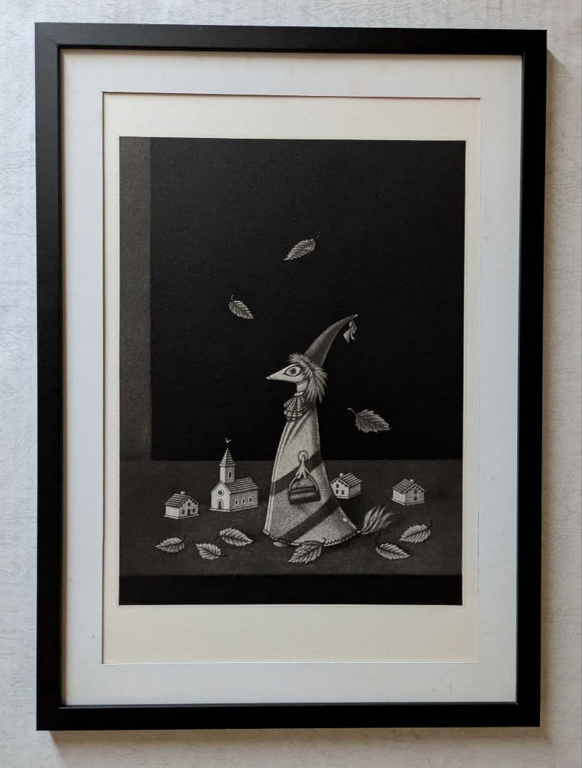 p長谷川潔の500部限定作品 「仮装したる狐」真作保証