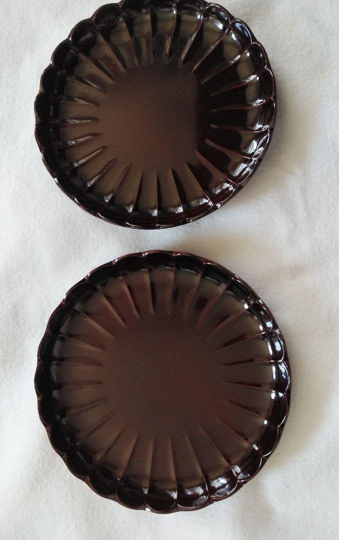 本漆塗り 㐂久花(菊花)小皿五客セット【昭和天皇へ作品献上者の作品】銘々皿・茶托