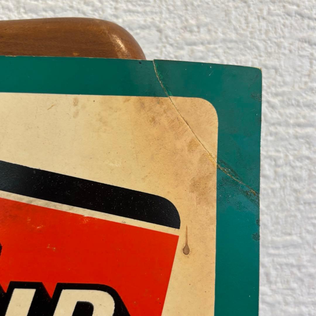 【7UP セブンアップ】ヴィンテージ両面プラスチック製看板