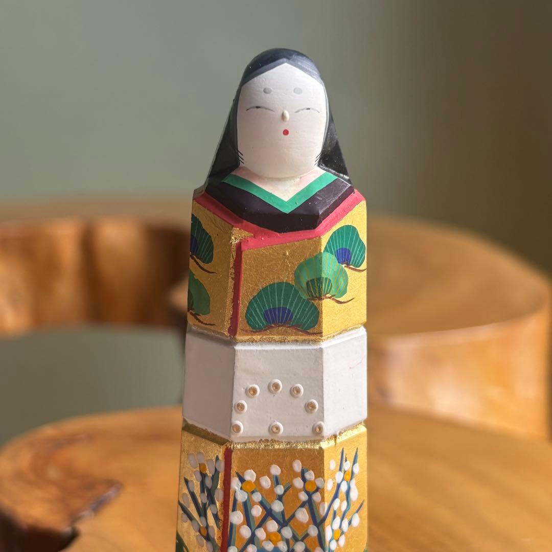 奈良一刀彫　立雛　川口神泉作　南部神泉　お内裏様 お雛様