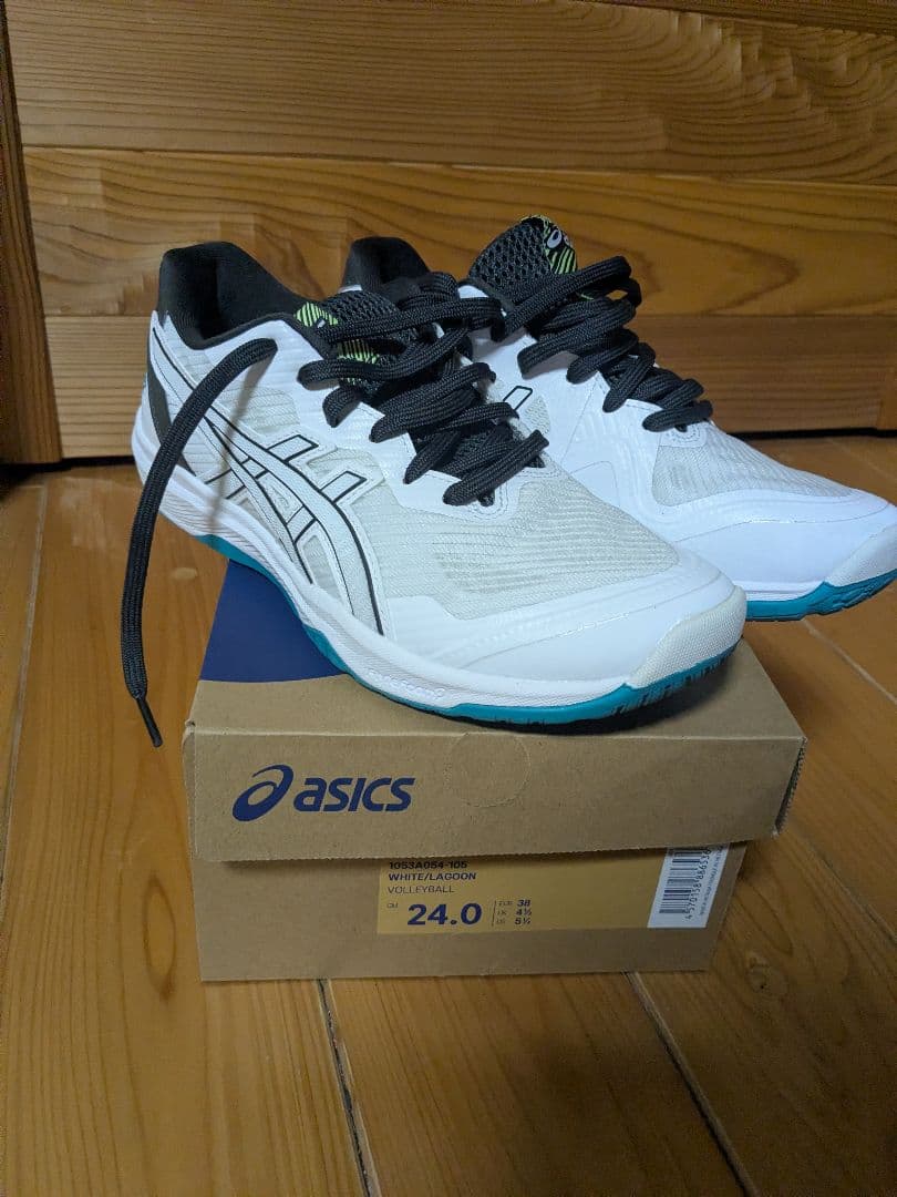 ASICS バレーボールシューズ 24.0 ホワイト