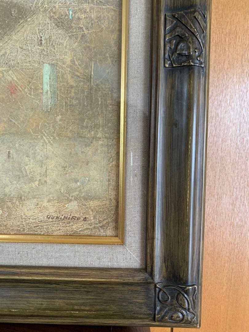 油彩　阿部幸洋　「グァダラハラ」　風景画　F8  美術品　インテリア　油絵