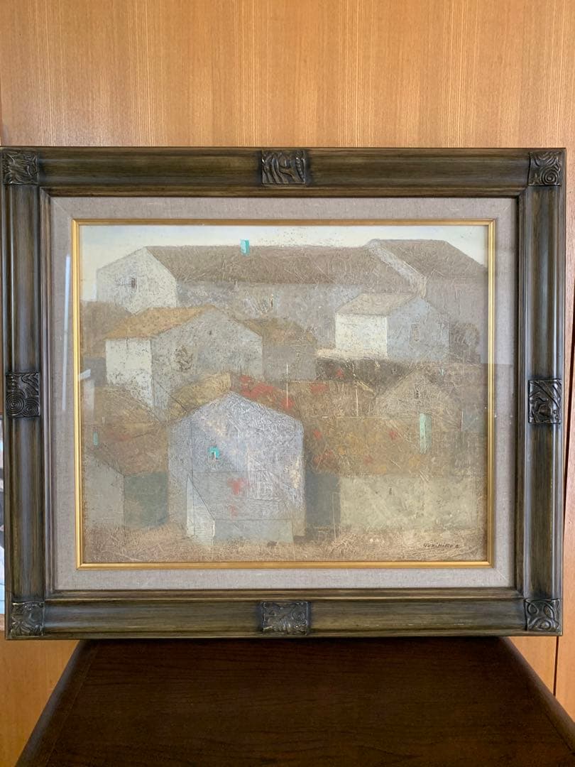 油彩　阿部幸洋　「グァダラハラ」　風景画　F8  美術品　インテリア　油絵