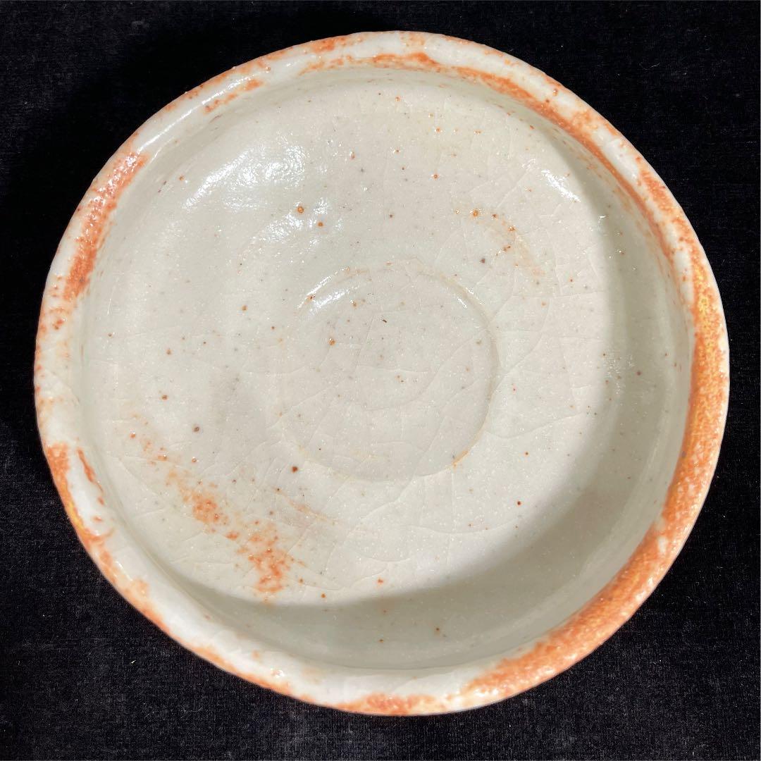 s640　水野古麦　紅志野　茶碗　共箱